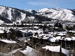Overview of a portion of the resort's Flagstaff Mountain terrain