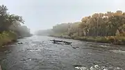 The river walk along the Rio Grande in Del Norte, Colorado.