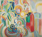 Robert Delaunay, 1916, Portuguese Woman, oil on canvas, 135.9 × 161&nbsp;cm, Columbus Museum of Art