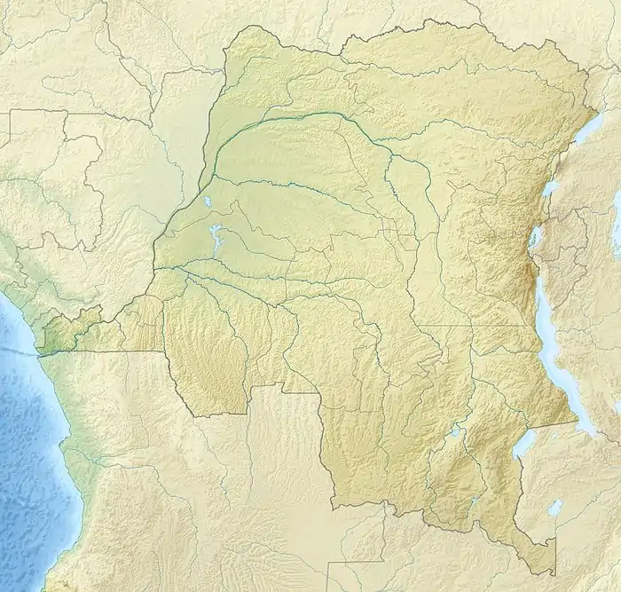Location of Pool Malebo in Democratic Republic of the Congo.