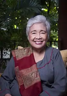 Leonor Briones, (Honoris Causa) Secretary of the Department of Education of the Republic of the Philippines under President Rodrigo Duterte.