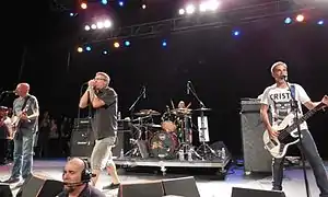 Descendents in 2014. Left to right: Egerton, Aukerman, Stevenson, and Alvarez.