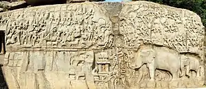 The Descent of the Ganges, also known as Arjuna's Penance, at Mahabalipuram, is one of the largest rock reliefs in Asia and features in several Hindu myths.