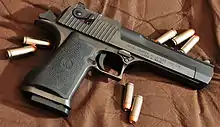 Photo of the gun in the white background.
