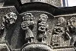 Portal relief possibly depicting nyckelharpa players, c. 1350 Källunge Church, Gotland, Sweden.