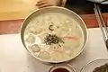 Gamja-ongsimi (potato dough soup) boiled with deulkkae powder