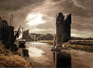 The Devil's Tower near King Street Gates – Evening (undated), Norfolk Museums Collections