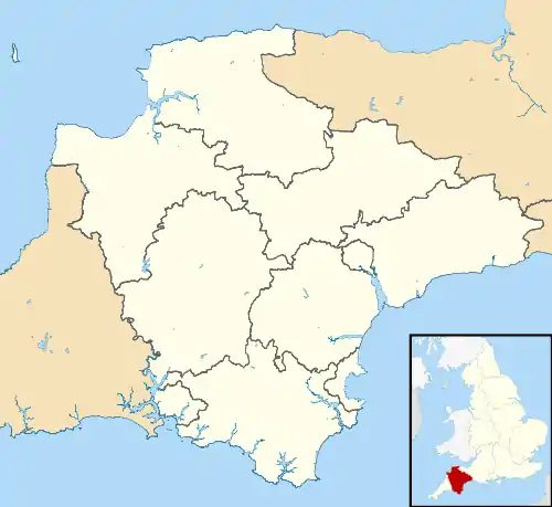 Maps of castles in England by county: B–K is located in Devon