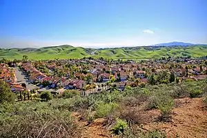 A residential area among the hills of Diamond Bar City