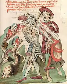 Image 58Dietrich von Bern and Hildebrand fight against dragons (from List of mythological objects)