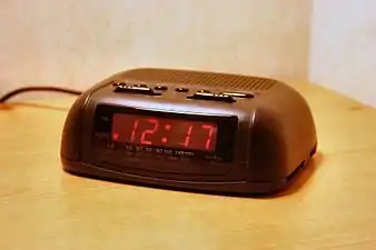 Simplistic digital clock radio