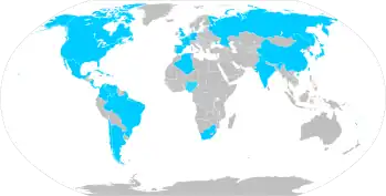 Map of diplomatic missions in Jamaica