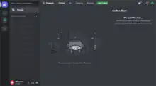 Screenshot depicting Discord's home screen in 2022