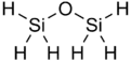 Structural formula of disiloxane with explicit hydrogens