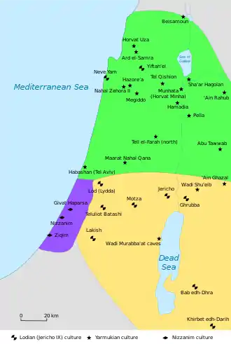 Southern Levant pottery distribution