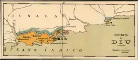 Distrito de Diu, India Portuguesa (1920)
