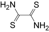 Structural formula of dithiooxamide