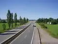 Highway D4 near Dlouhá Lhota.