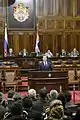 Dmitry Medvedev in National Assembly of Serbia