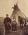 North-West Mounted Police scout wearing a buffalo coat. Gleichen, Alberta, ca. 1890