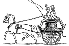 Later type of dogcart designed exclusively for a driver and passenger