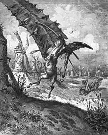 Image 65Don Quixote being struck by a windmill (1863 illustration by Gustave Doré). (from Windmill)