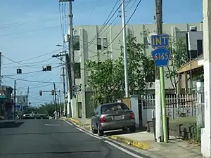 Sign for Intersection 6165 in Dorado near Toa Baja border