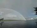 Double rainbow after the storm on Kawnipi Lake