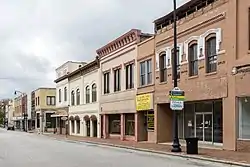 A view down Elm Street in Lumberton