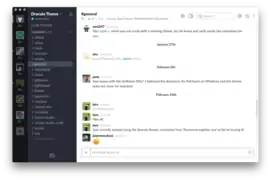 Dracula being used on Slack