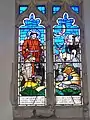 Wild animal window in parish church