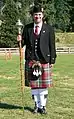 Drum major wearing a Glengarry cap