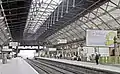 Pearse Station in 1993 looking north.  The through platforms are numbered 3 and 4