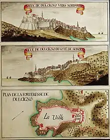 Image 68Views of Ulcinj in 1718 bz H. C. Bröckell (from Albanian piracy)