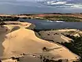 White sand dunes: view from hot air balloon