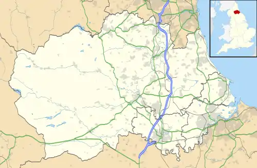 Bedburn is located in County Durham