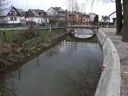 Dursztyński Potok running through Krempachy village