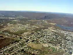 Aerial view of Duryea, looking southwest