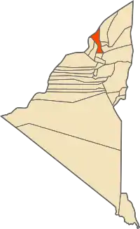Location of Ouled Aissa commune within Adrar Province
