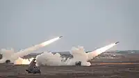 Romanian HIMARS firing during exercise Eagle Royal at Capu Midia
