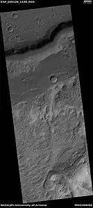 Part of delta, as seen by HiRISE under HiWish program Note: this is a portion of the previous CTX image.