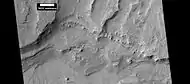 Rock layers in Flammarion Crater, as seen by HiRISE under HiWish program.