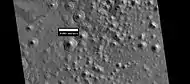 Close view of expanded craters, as seen by HiRISE After the impact, ice left the ground and made the crater larger in diameter.