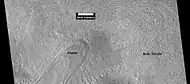 Possible glacier surrounded by brain terrain, as seen by HiRISE under HiWish program