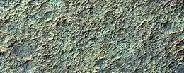 Color view of surface in a previous image, as seen by HiRISE under HiWish program