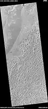 Wide view of field of rootless cones, as seen by HiRISE under HiWish program