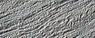 Close, color view of concentric crater fill, as seen by HiRISE under HiWish program  Location is the Phaethontis quadrangle.