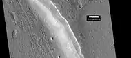 Lineated valley fill in valley, as seen by HiRISE under HiWish program