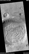 Gullies in crater, as seen by HiRISE under HiWish program