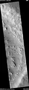 Wide view of layers in crater, as seen by HiRISE under HiWish program parts of this image are enlarged in other images that follow.